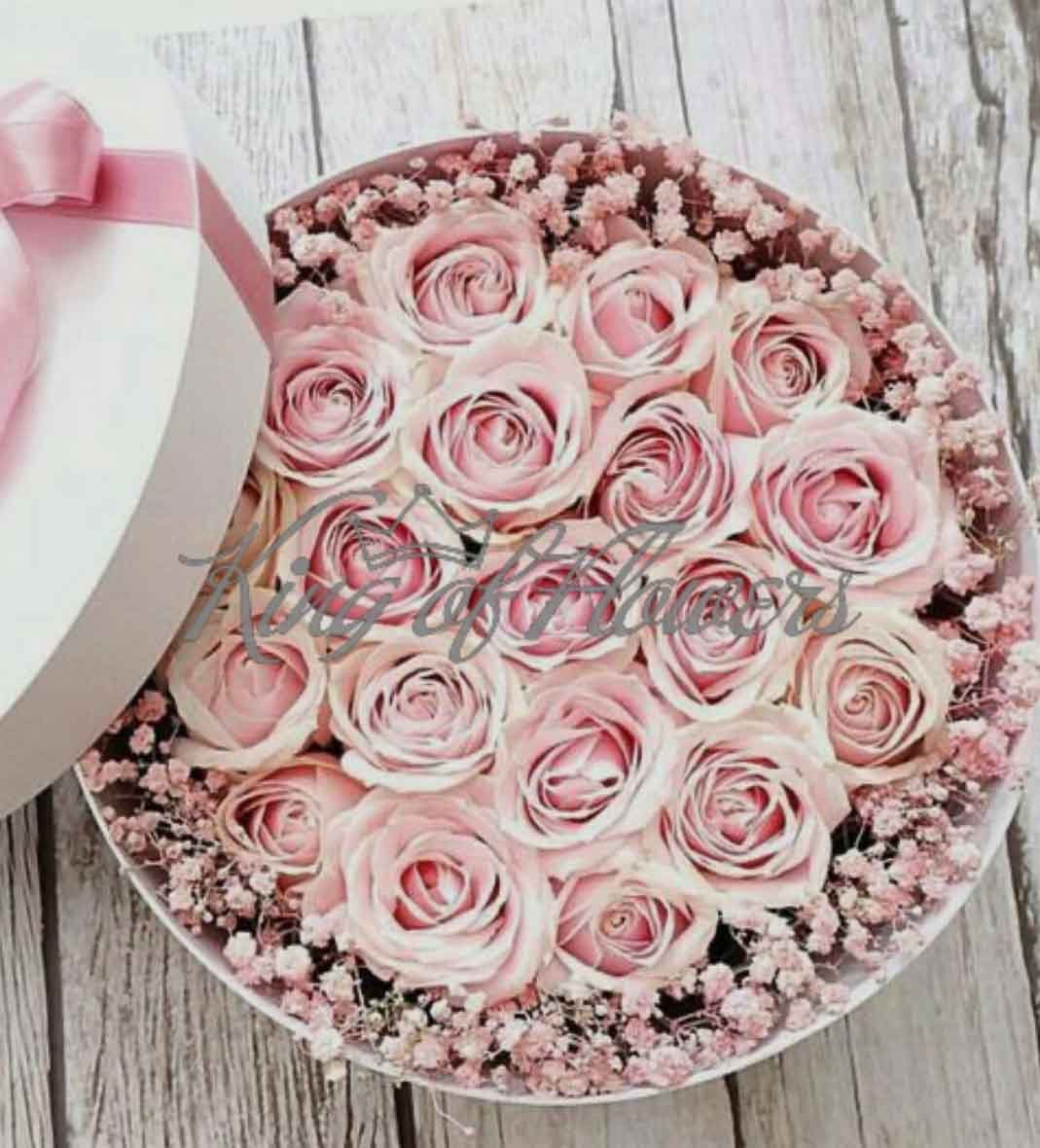 Круглые коробочки с цветами