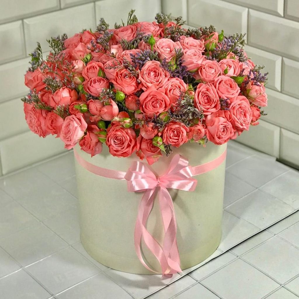 Коралловые кустовые розы