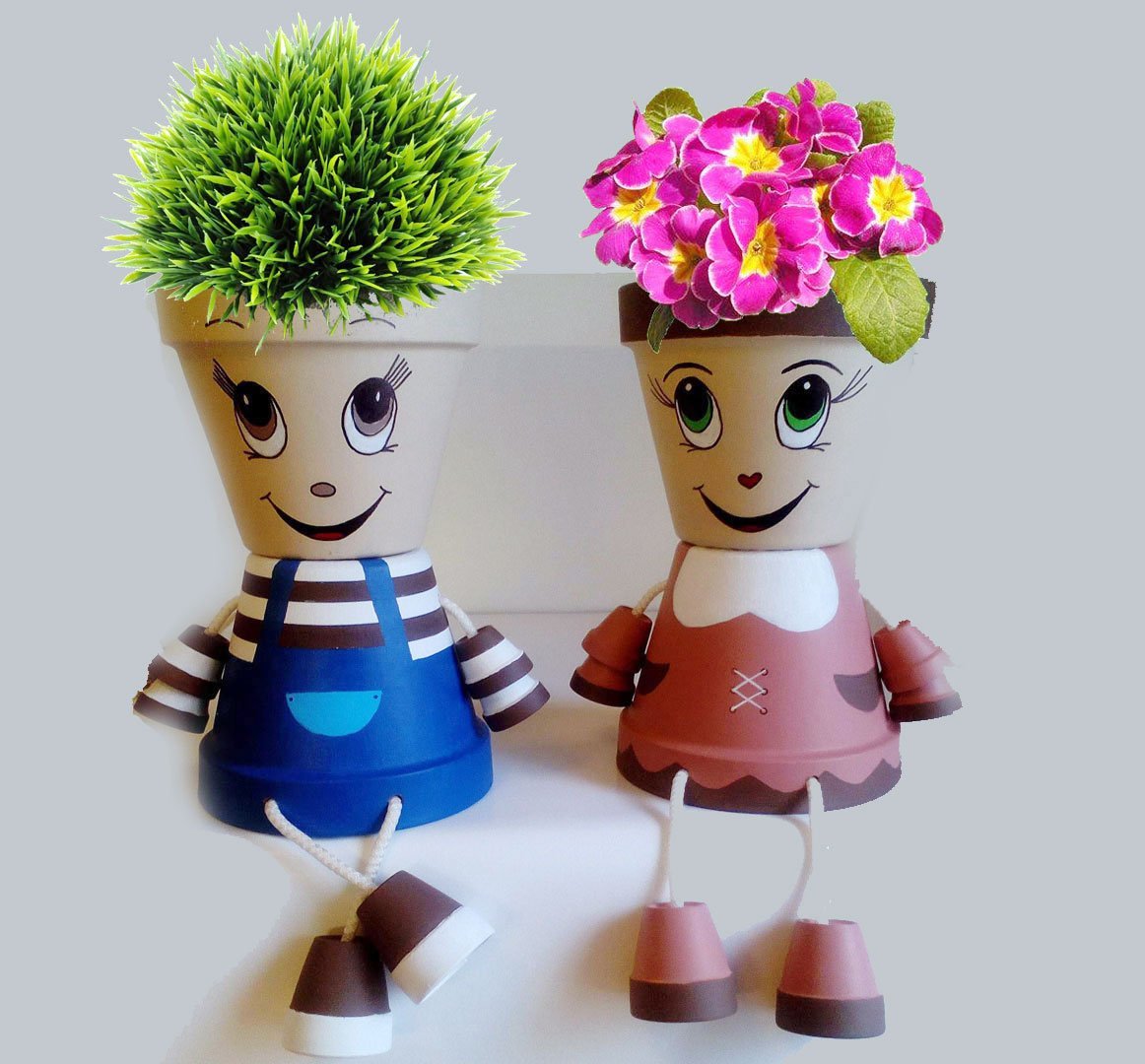 Фигурки из горшков