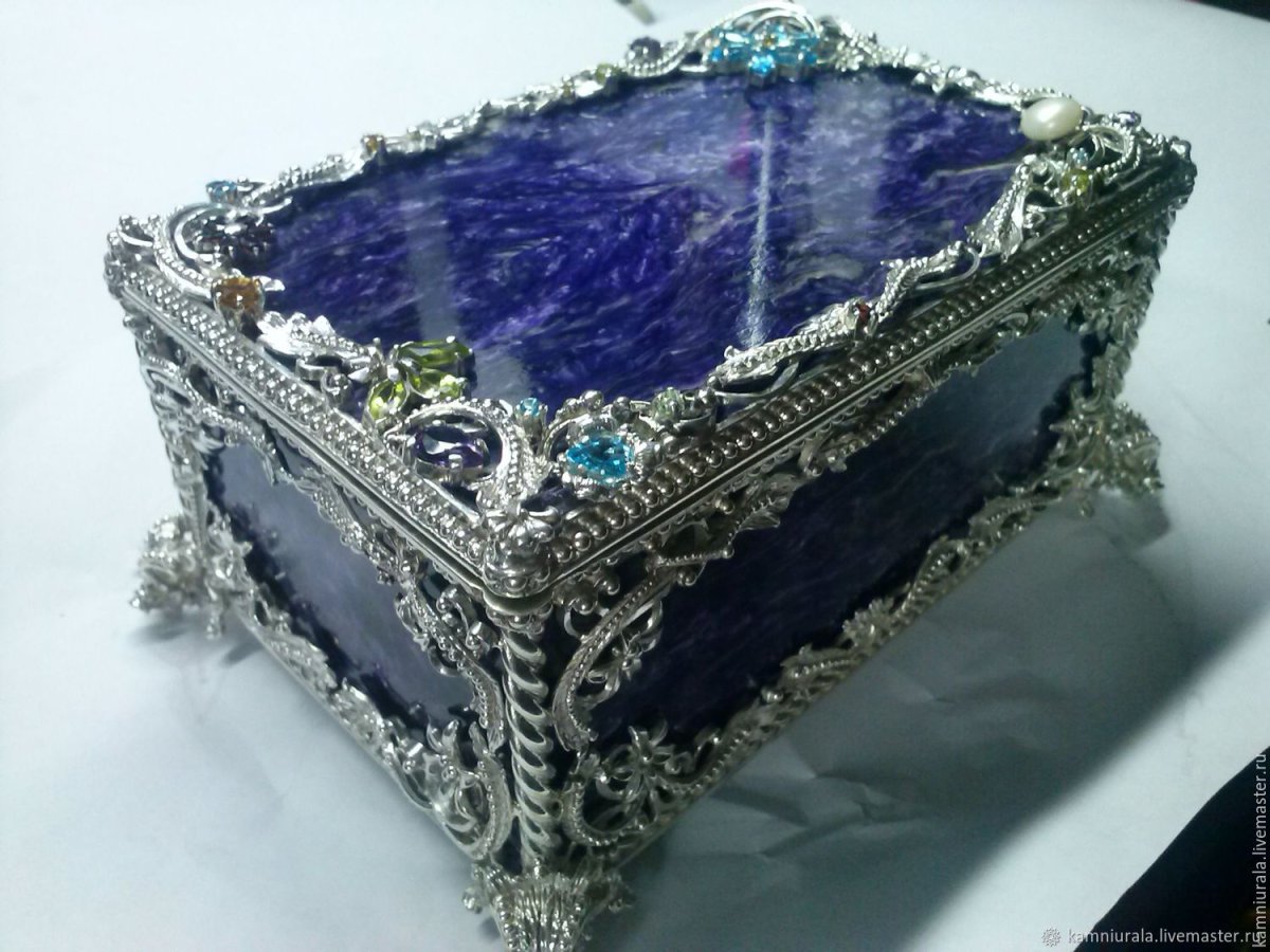 Шкатулка Малахитовая Фаберже