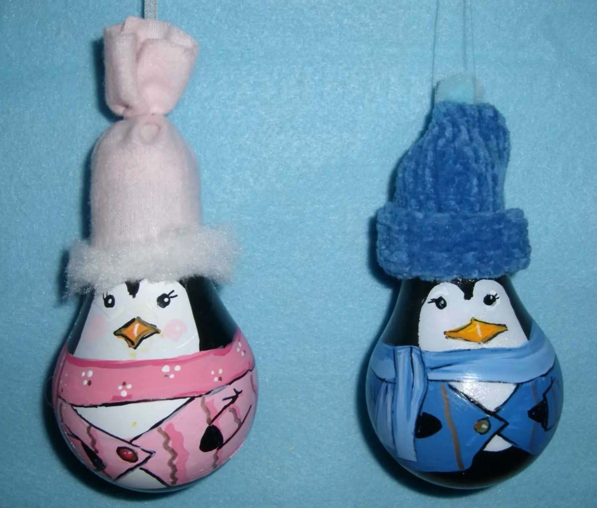 Елочные игрушки из энергосберегающих лампочек
