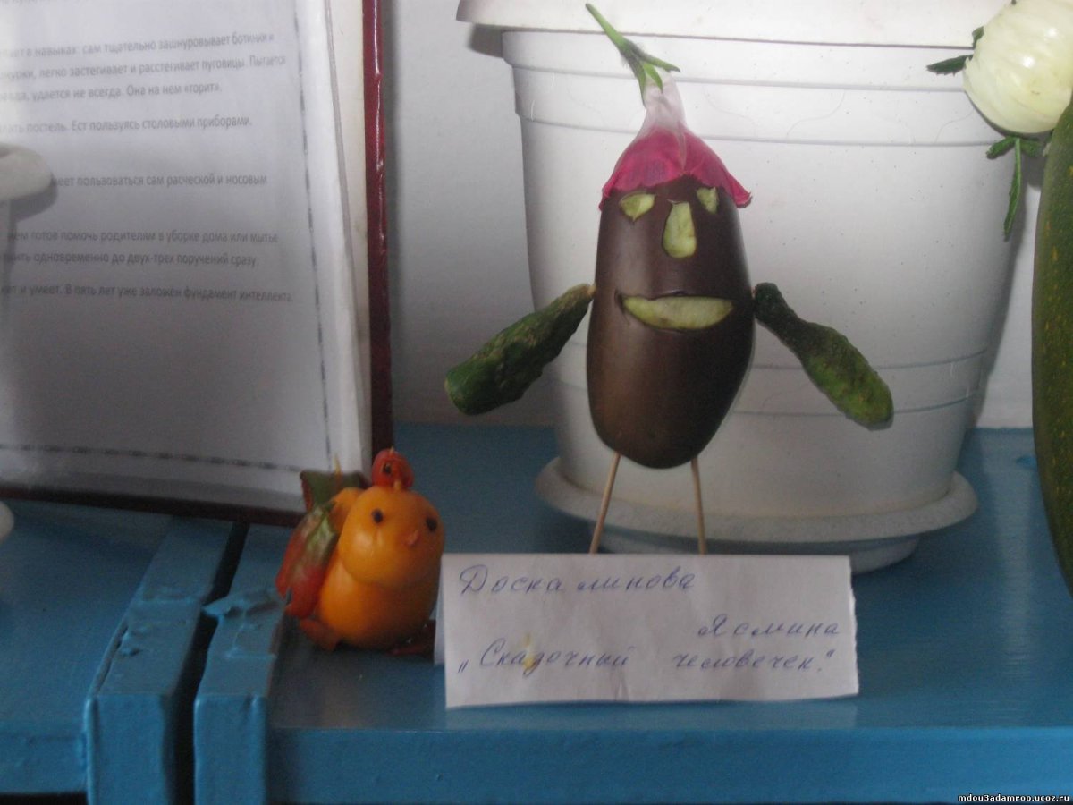 Поделка из винограда, кабачка