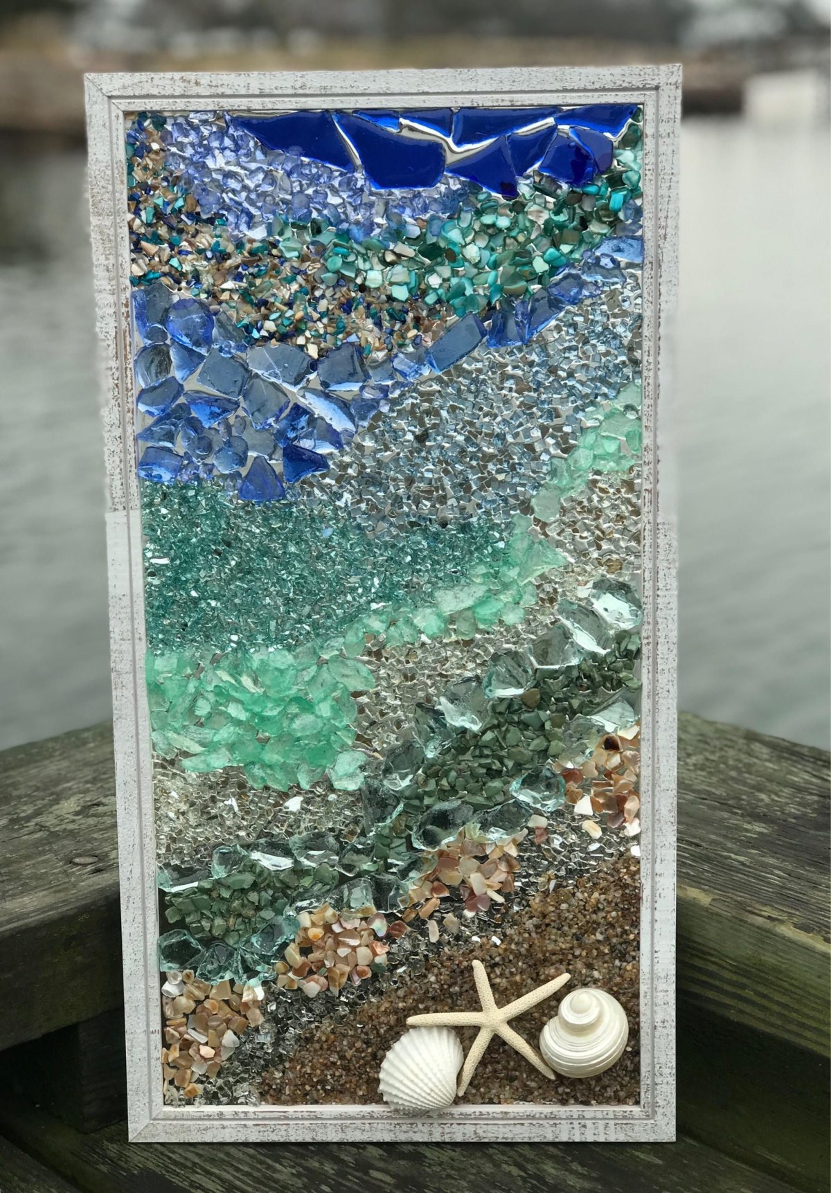 Мозаика из морских стеклышек