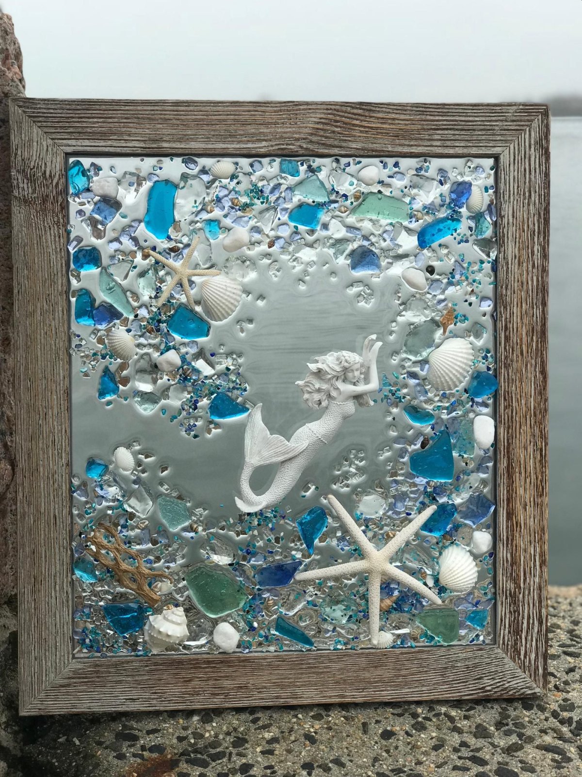 Картины из морского стекла