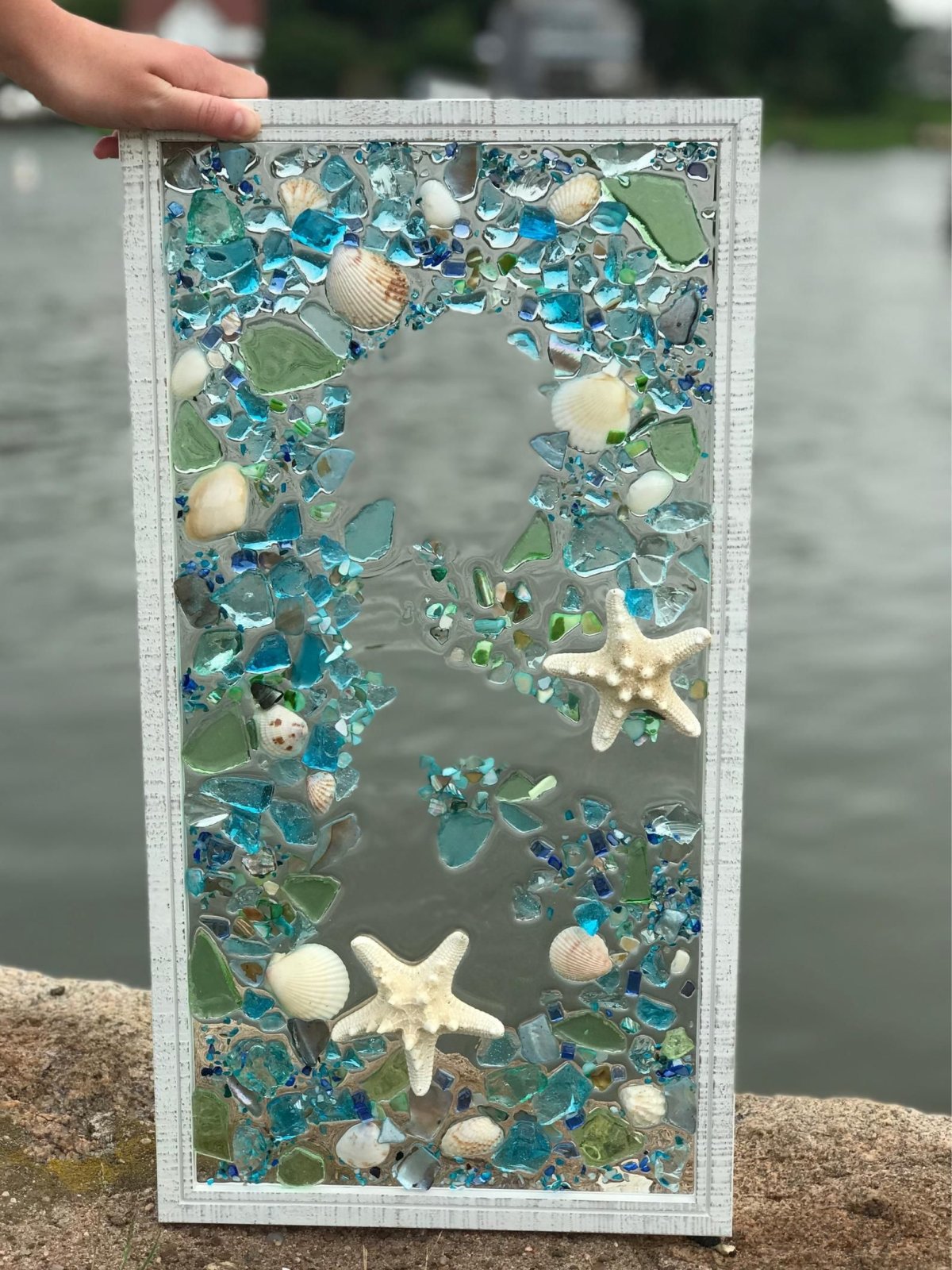 Раковина из морских стеклышек