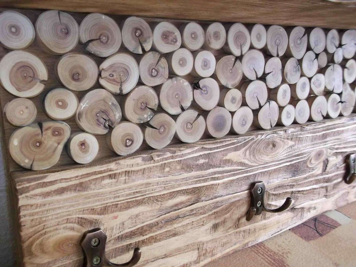 Декор из круглых спилов дерева