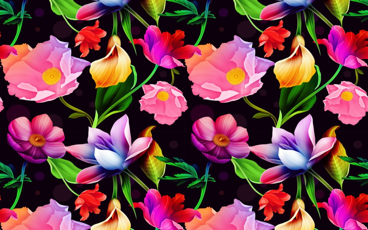 Яркие цветы