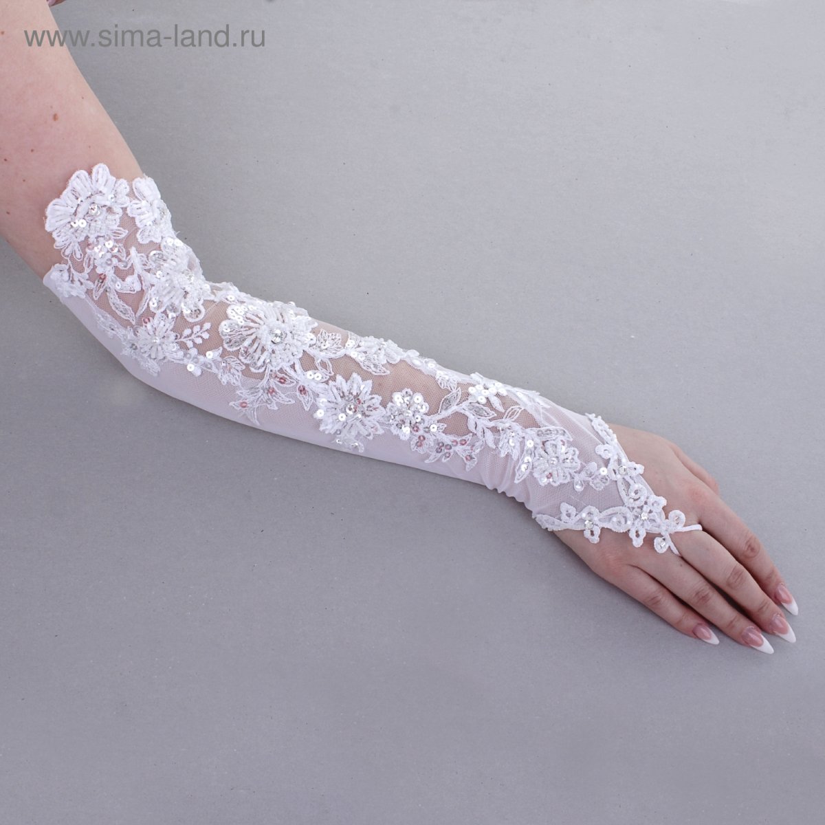 Свадебные перчатки длинные
