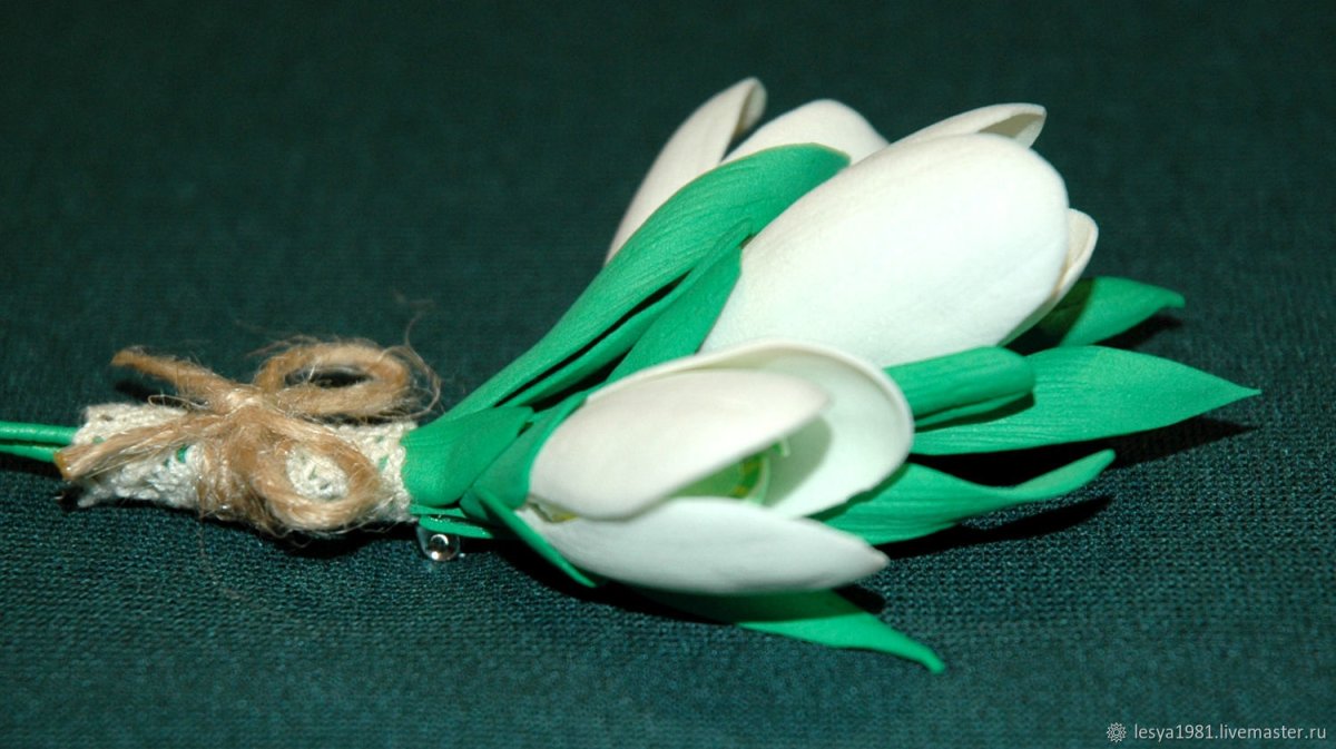 Подснежники из фоамирана