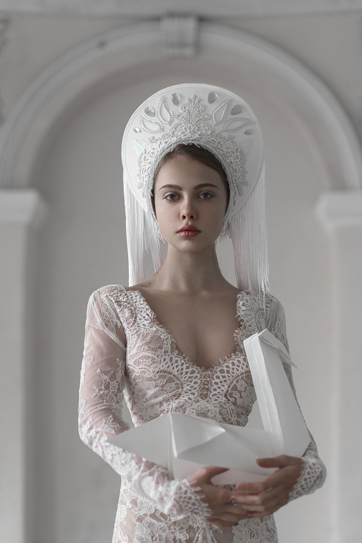 Свадебное платье аля рус
