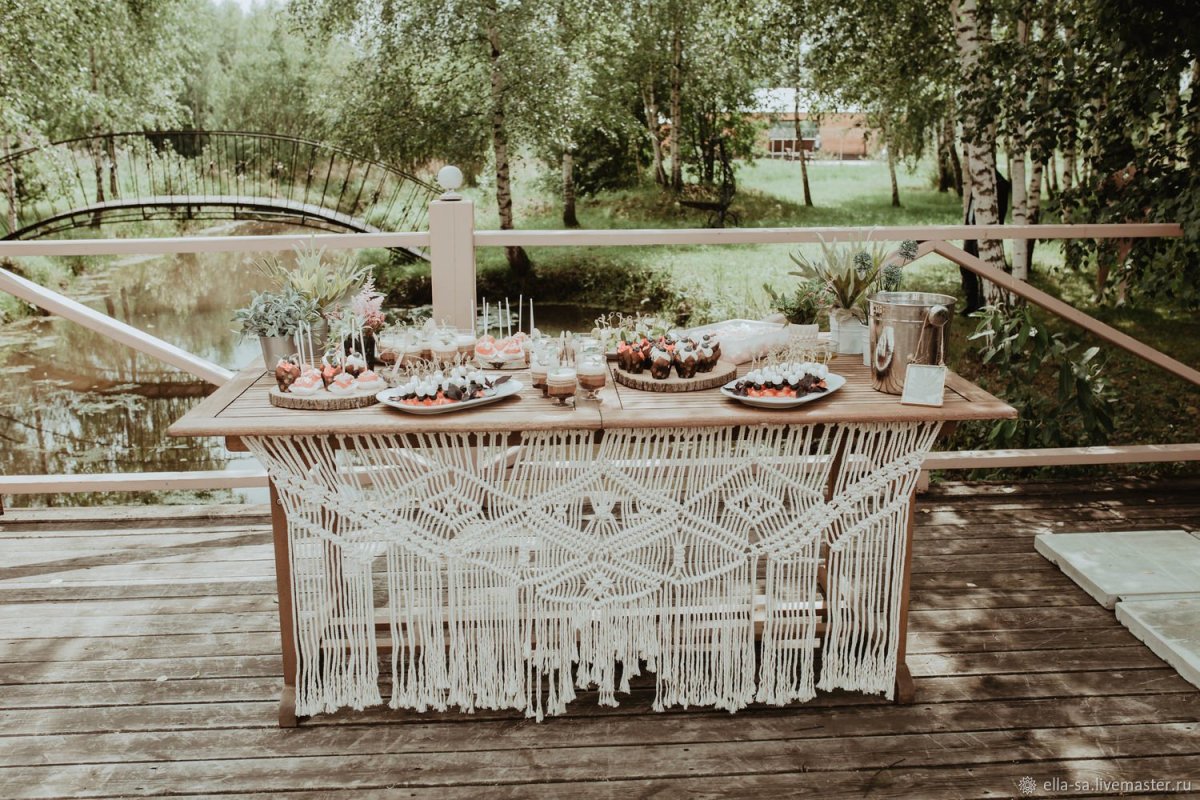 Оформление свадебного стола в стиле бохо