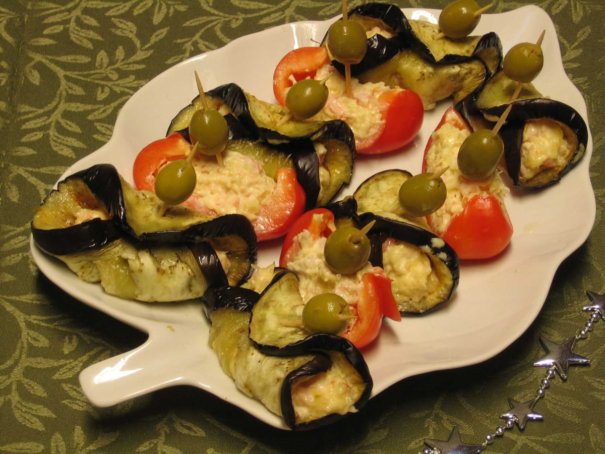 Закуска из баклажанов кружочками