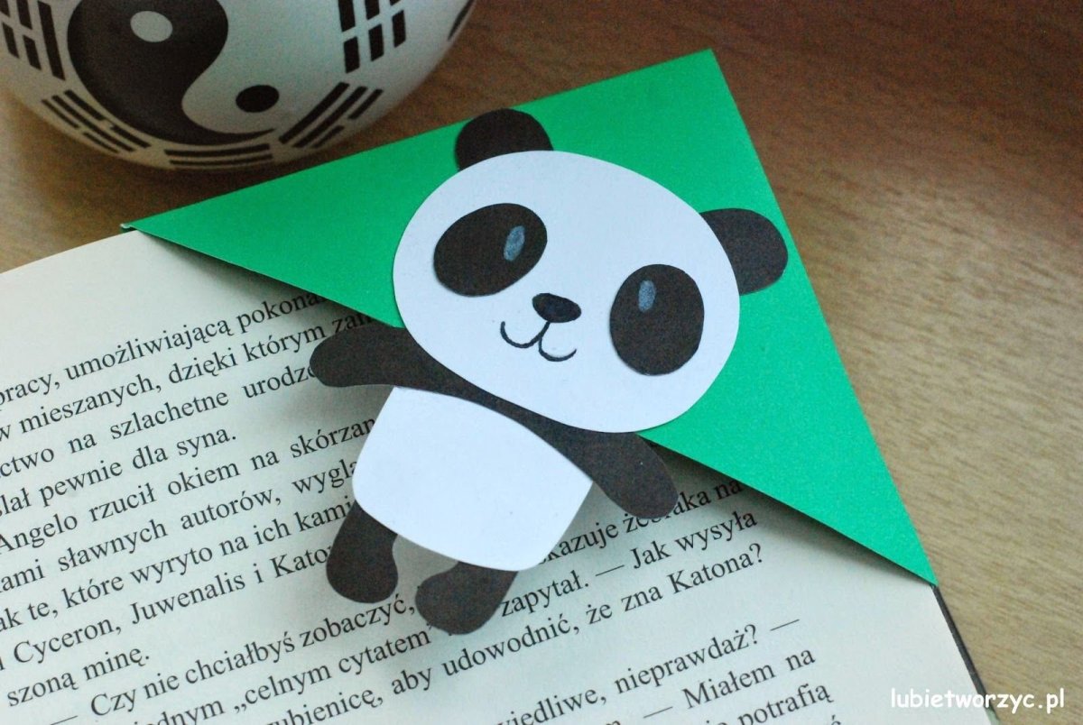 Закладки для книг своими руками Панда