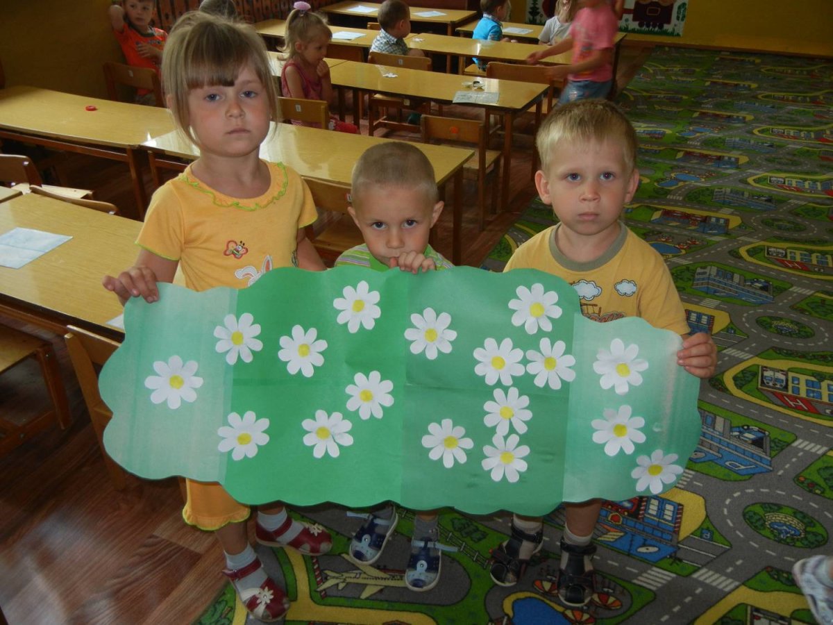 Аппликация Ромашковое поле
