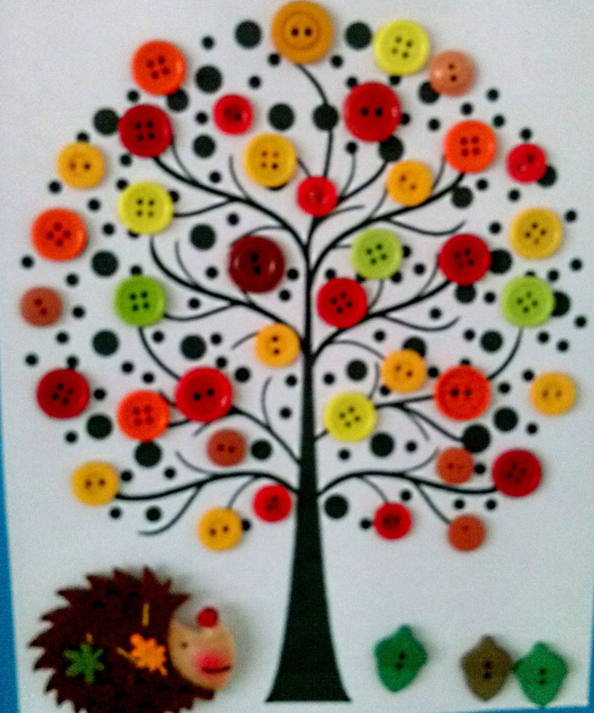 Аппликация из пуговиц