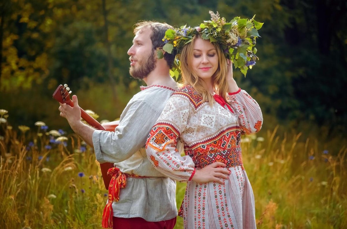 Фотосессия в Славянском стиле пара