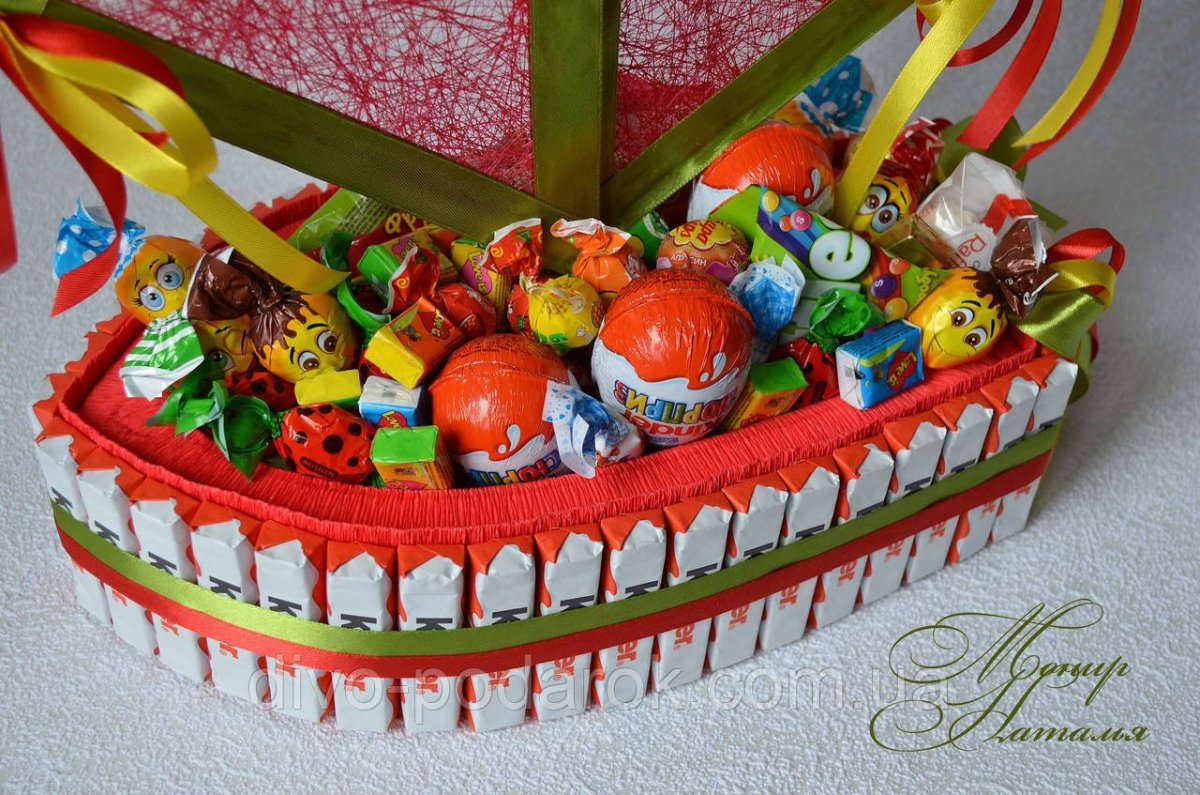 Торт из киндеров и мармелада