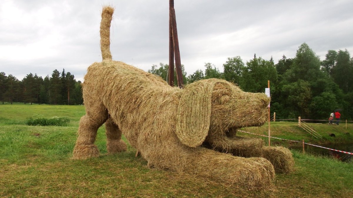 Животные из соломы