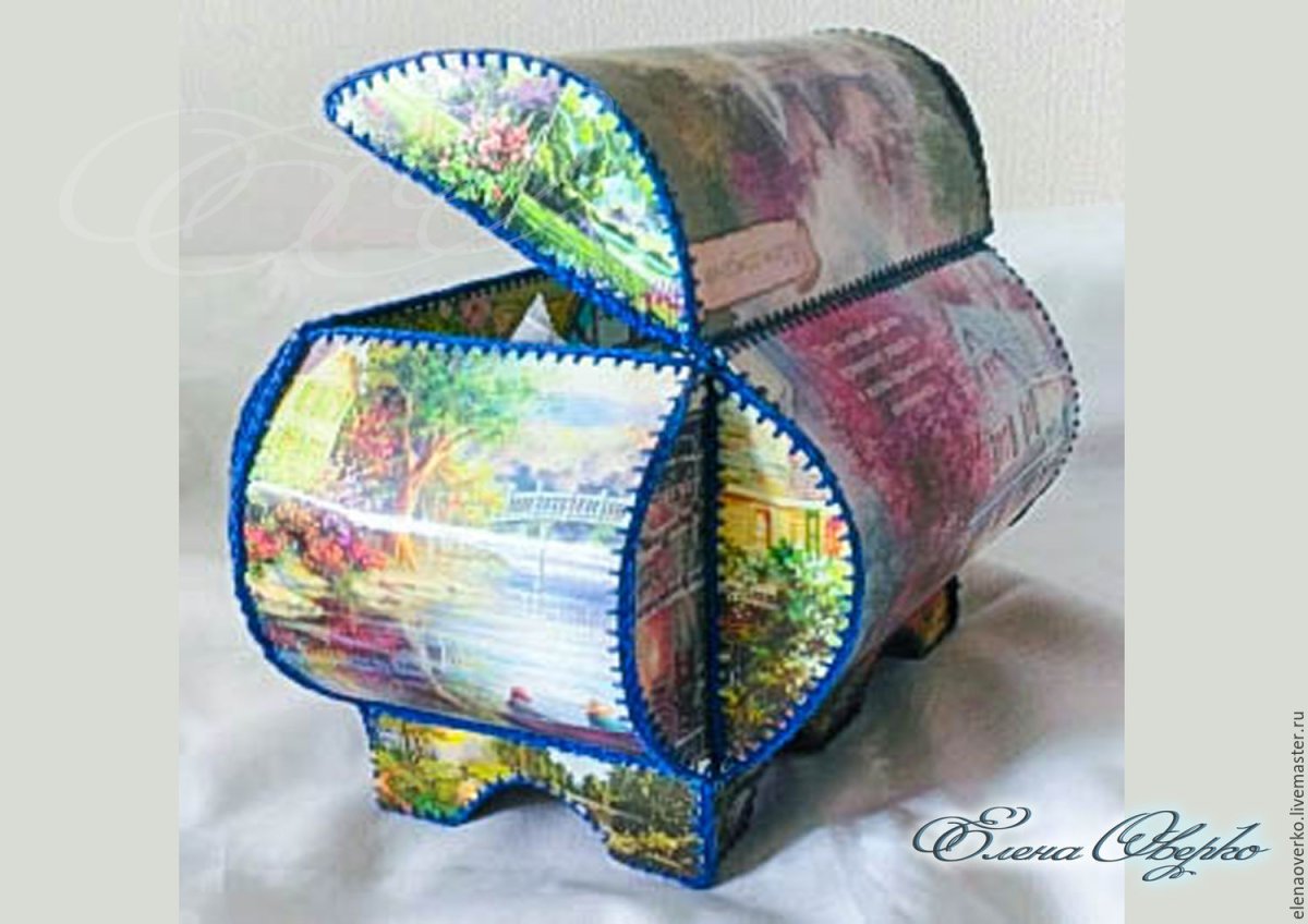Коробочки из открыток