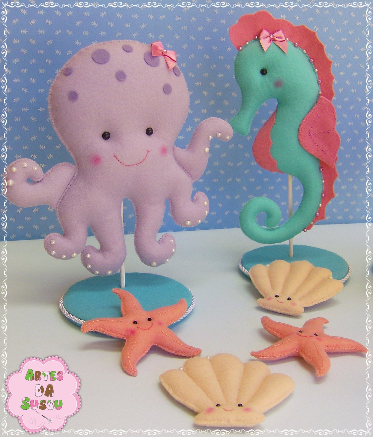 Морские фигурки из фетра