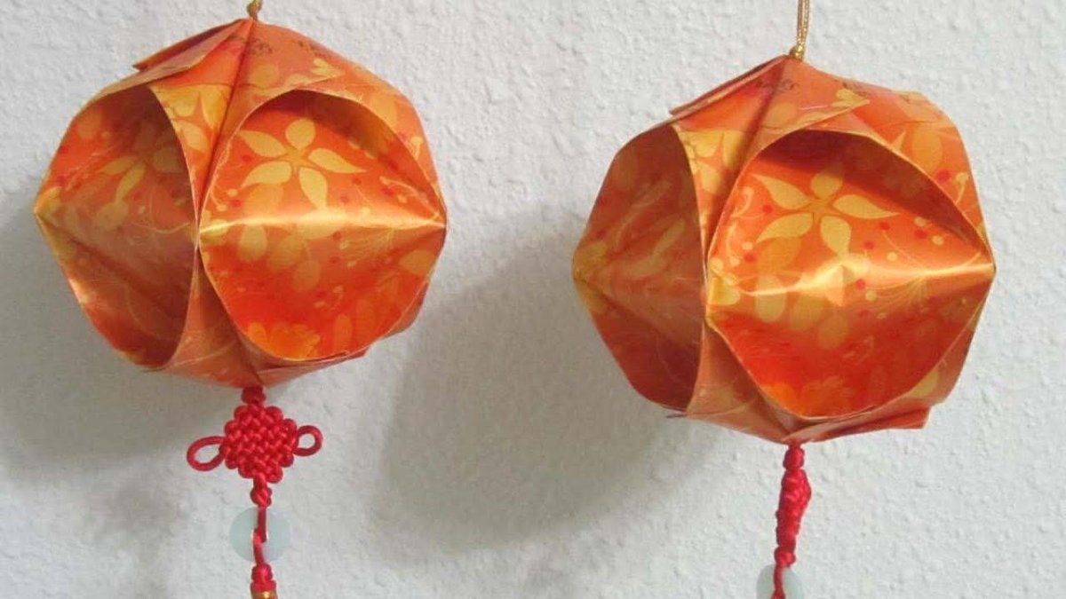 Китайский фонарик из бумаги