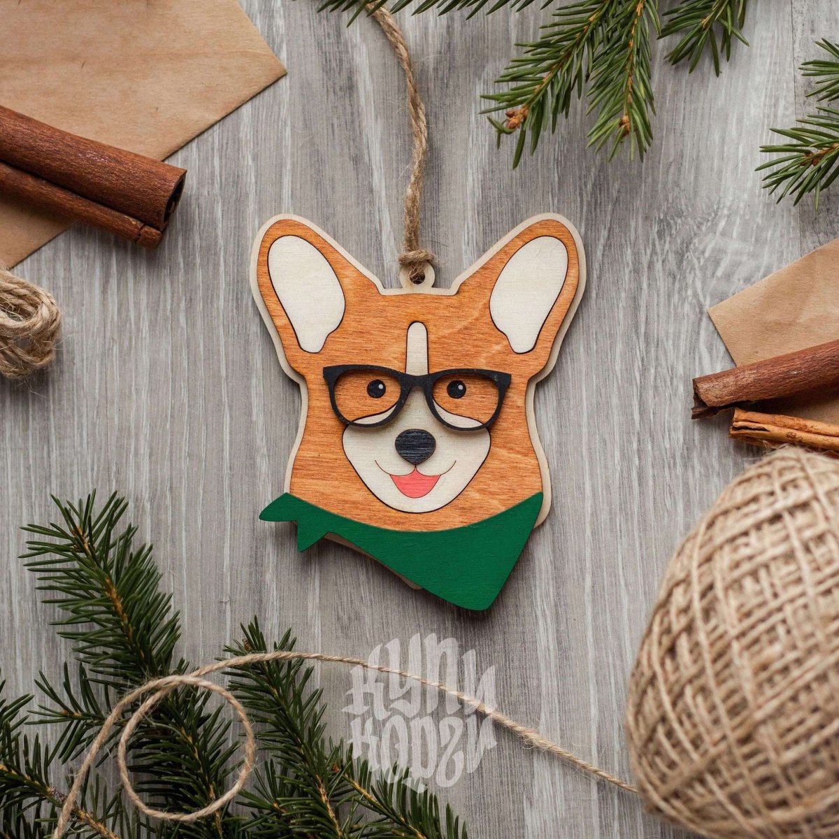 Елочная игрушка корги