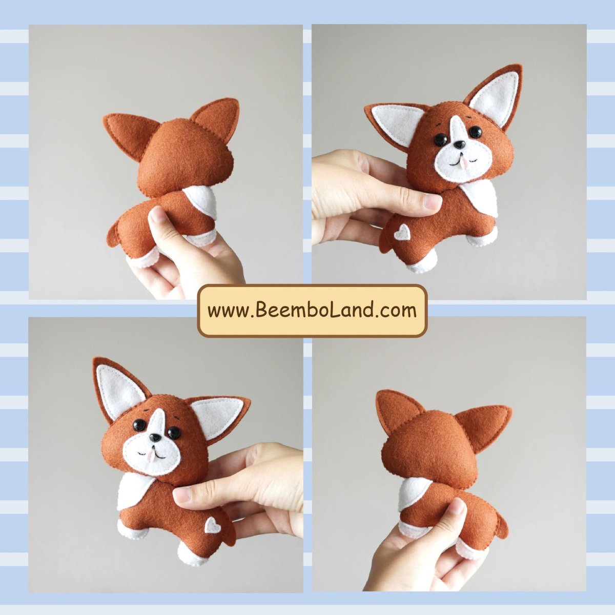 Корги из фетра выкройка