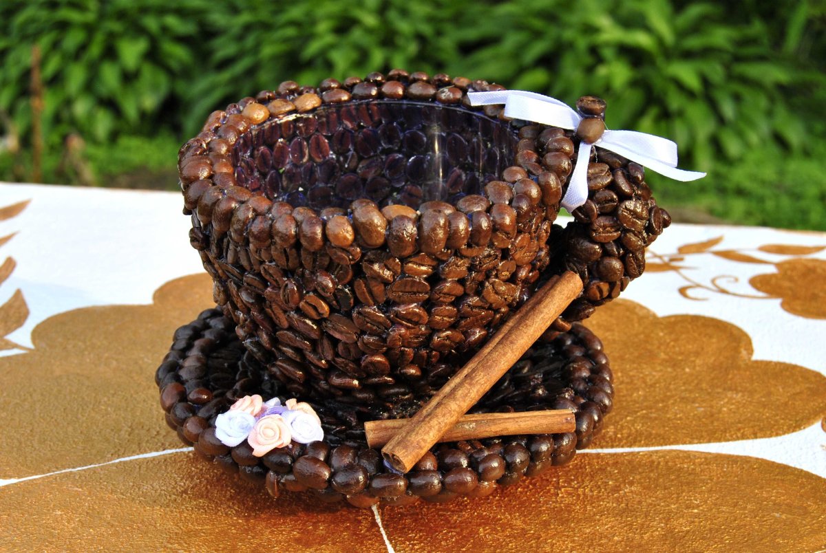 Кружки из кофейных зерен