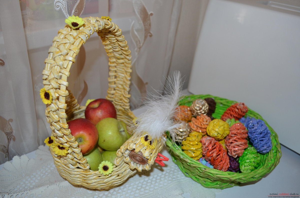 Школьная поделка корзинке
