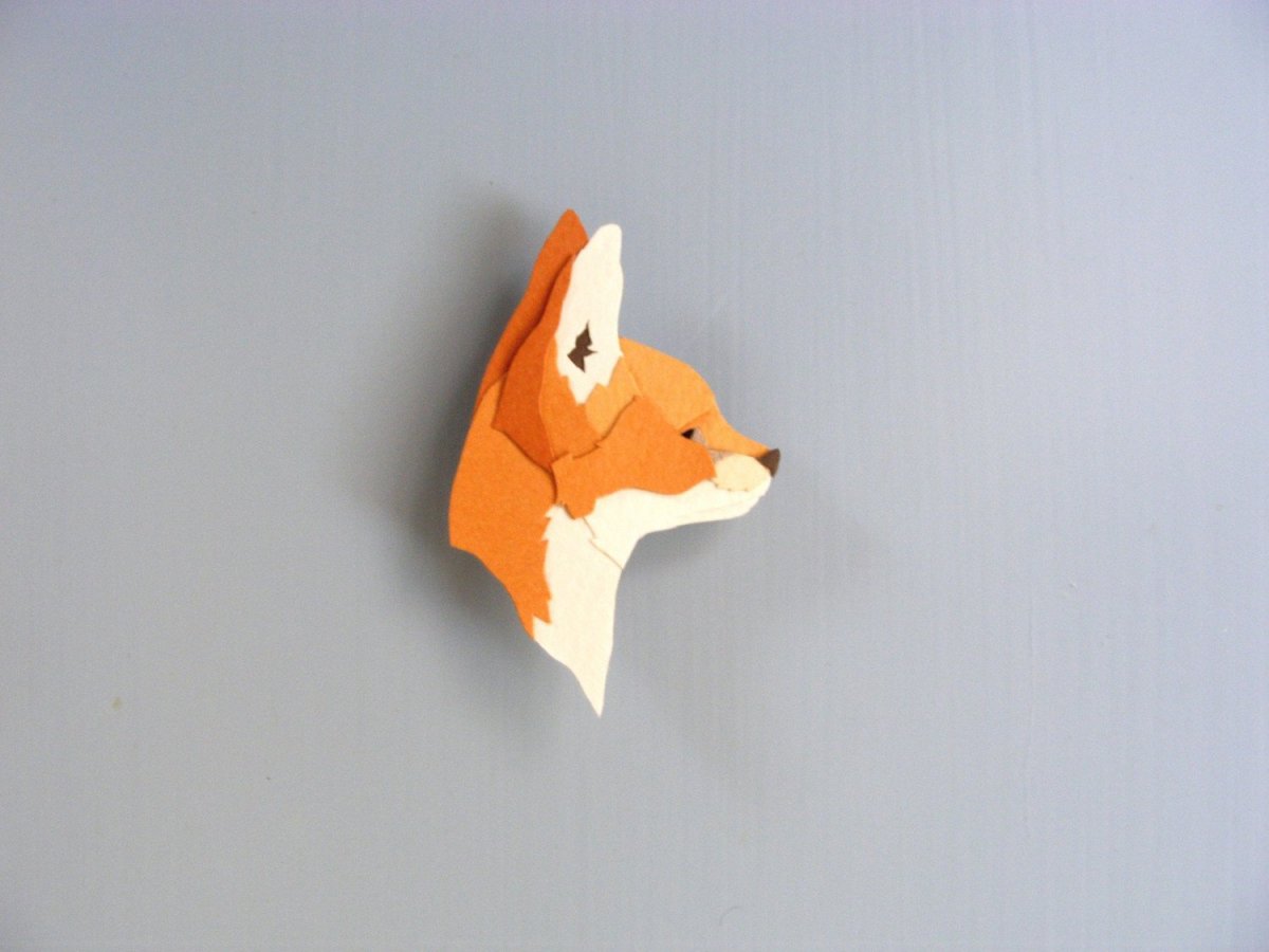 Paper Fox брошь