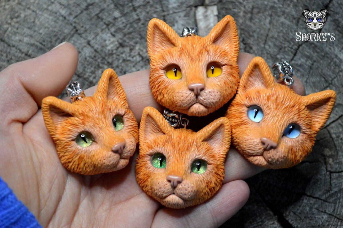 Кот из полимерной глины