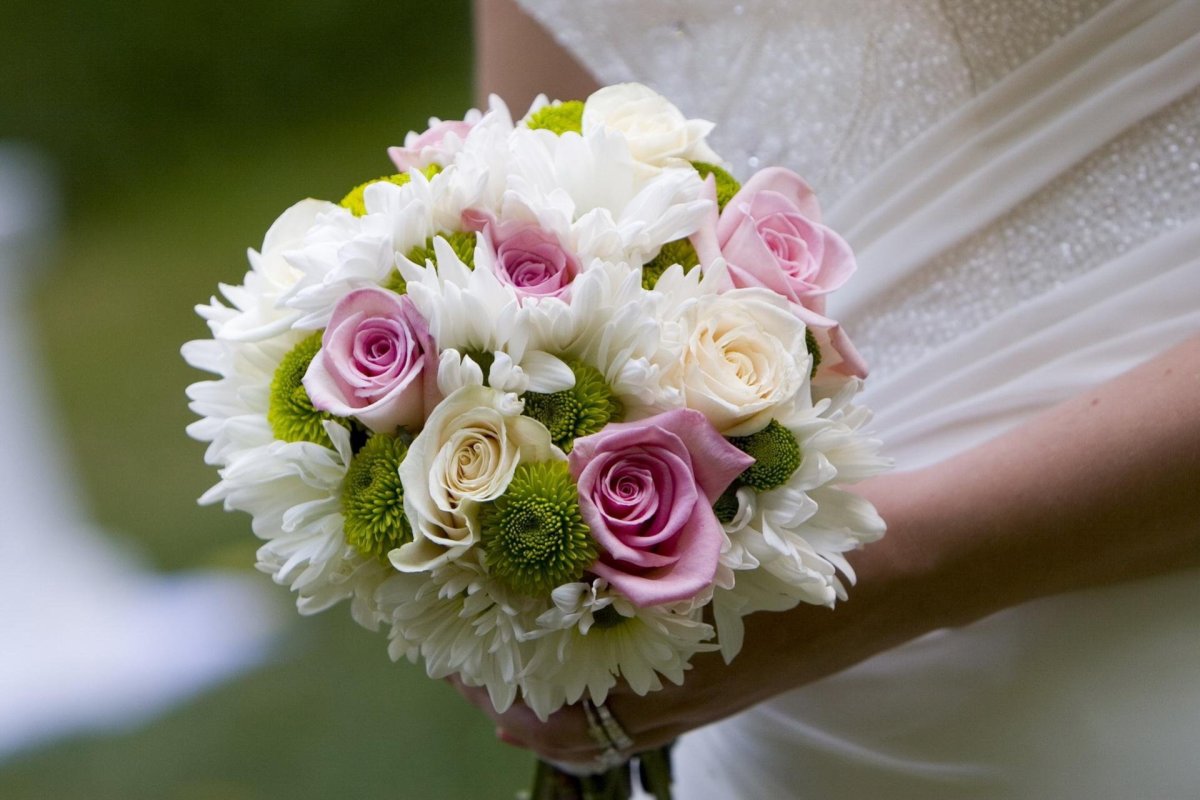 Свадебный букет живые цветы