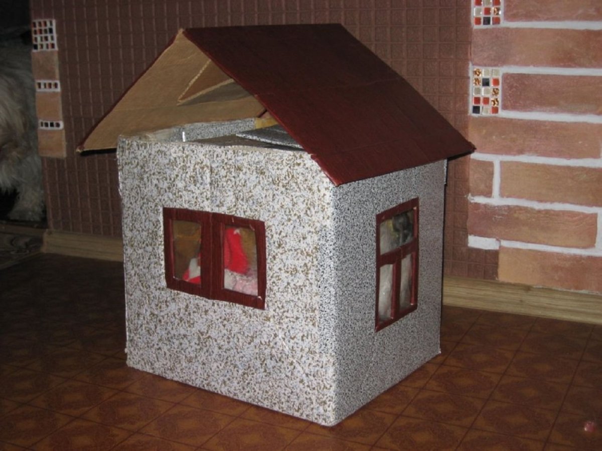 Домики из маленьких коробок