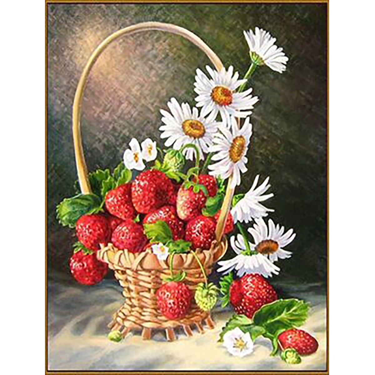 Мозайка клубника алмазная мозаика