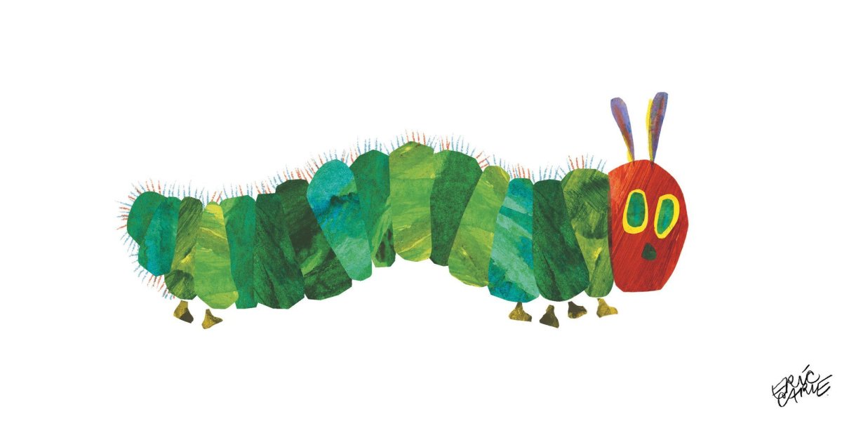 The very hungry Caterpillar, Eric Carle («очень голодная гусеница», Эрик Карл)