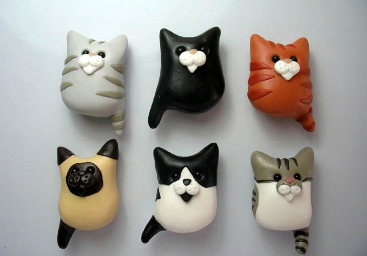 ФИГУРЕП кота из полимерной глины