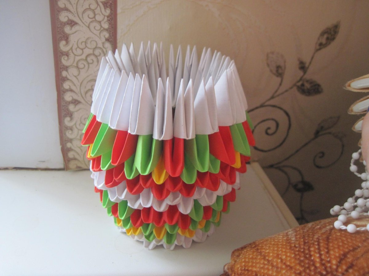 Кружка из модулей оригами