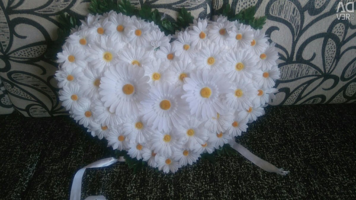 Букет ромашек сердце