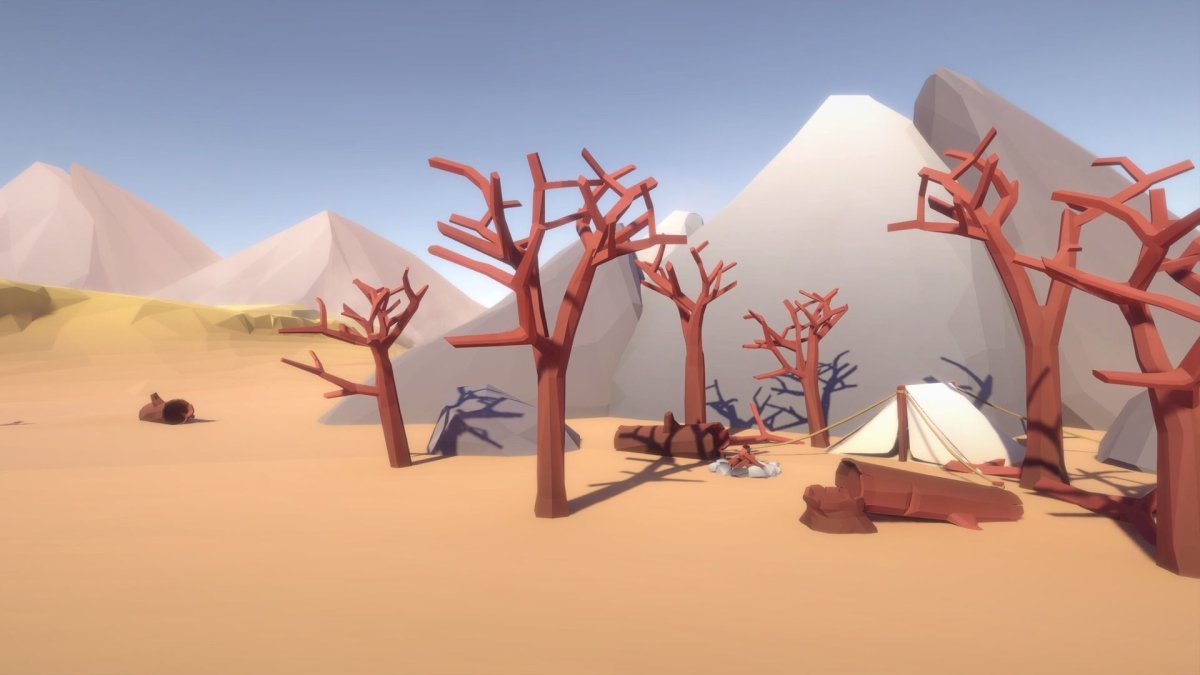 Low Poly 3d model горы