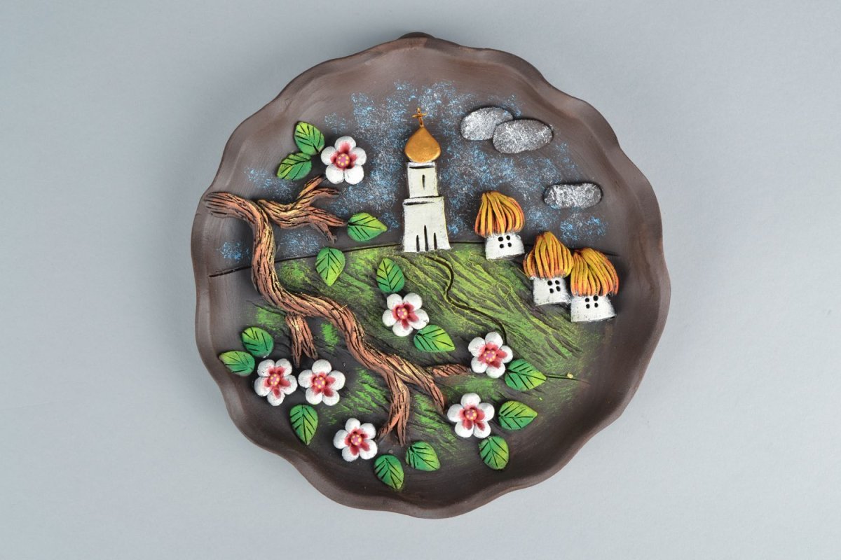 Тарелочки из глины