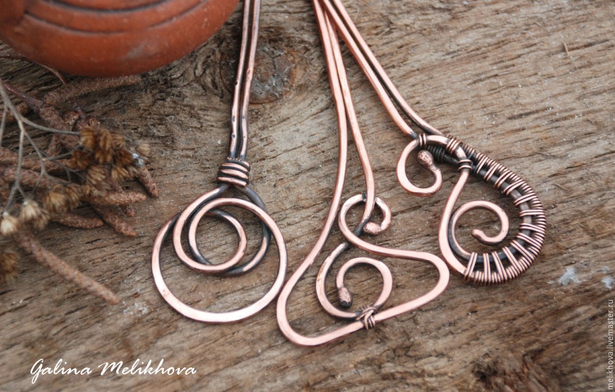 Украшения из проволоки в технике wire Wrap
