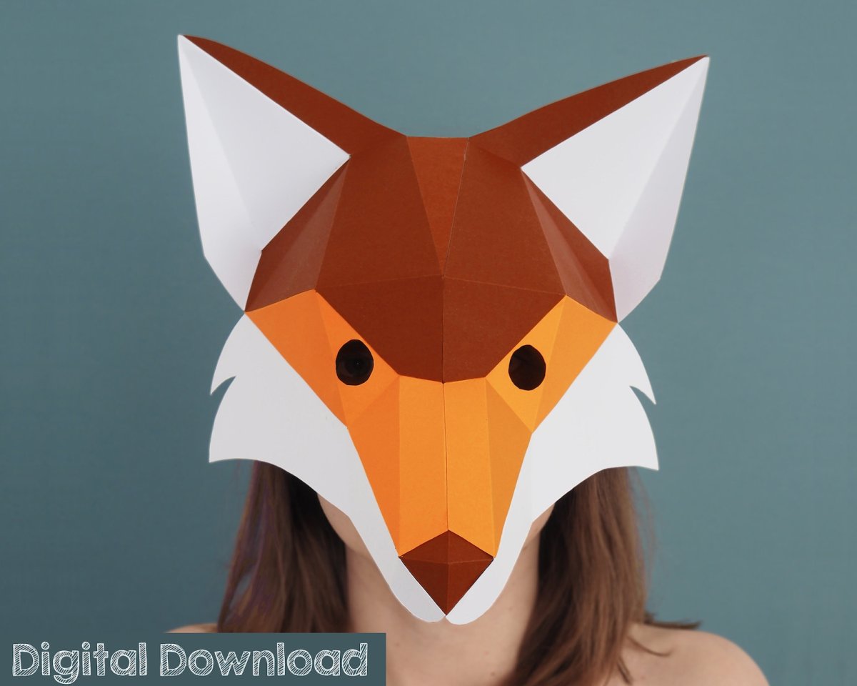 Fox half Mask паперкрафт
