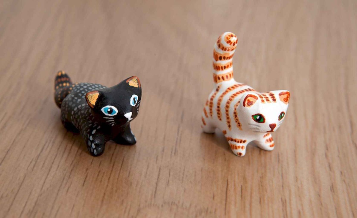 Кошка из полимерной глины