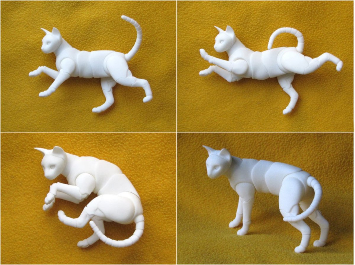 Фигурки кошек на шарнирах