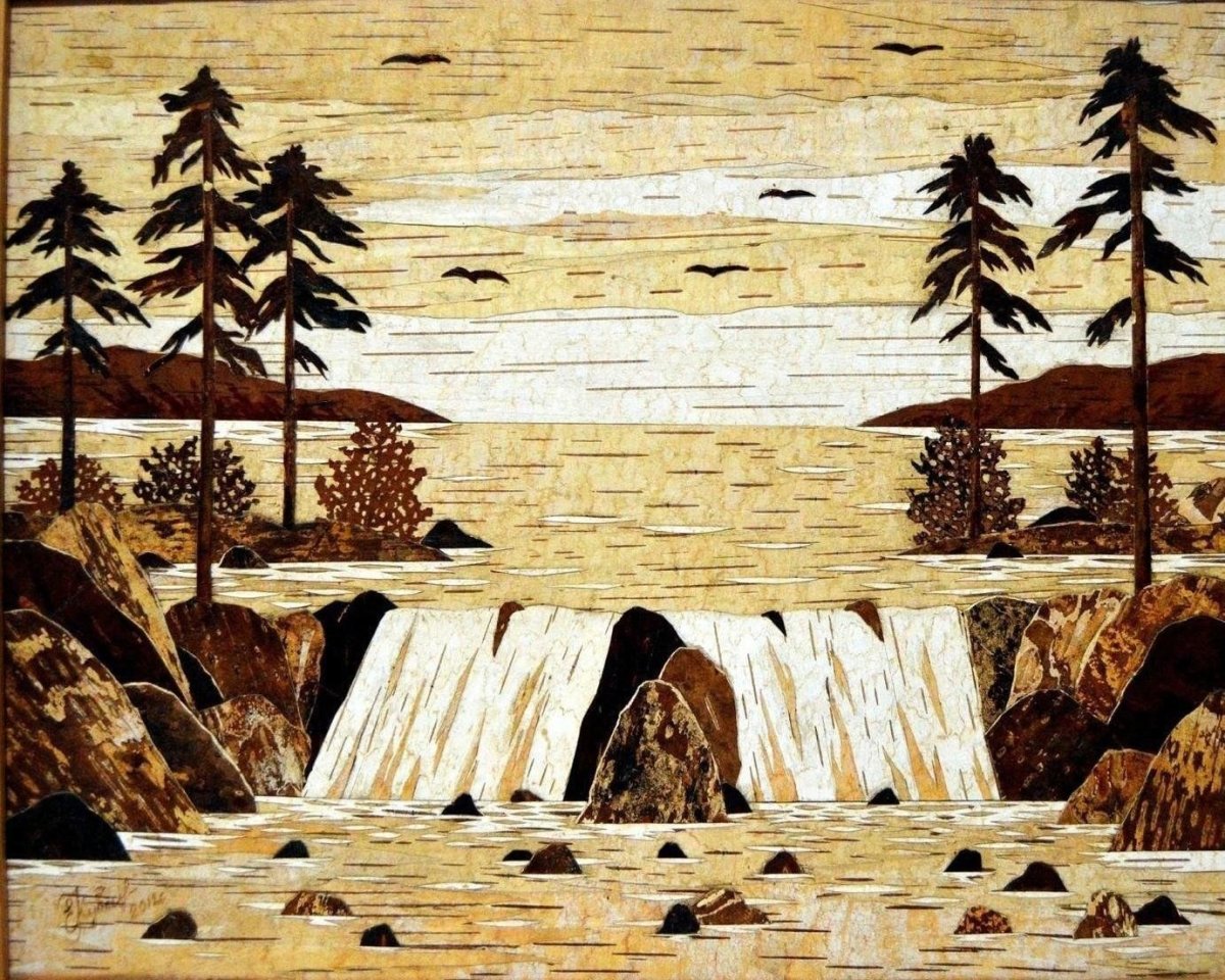 Пейзаж из бересты