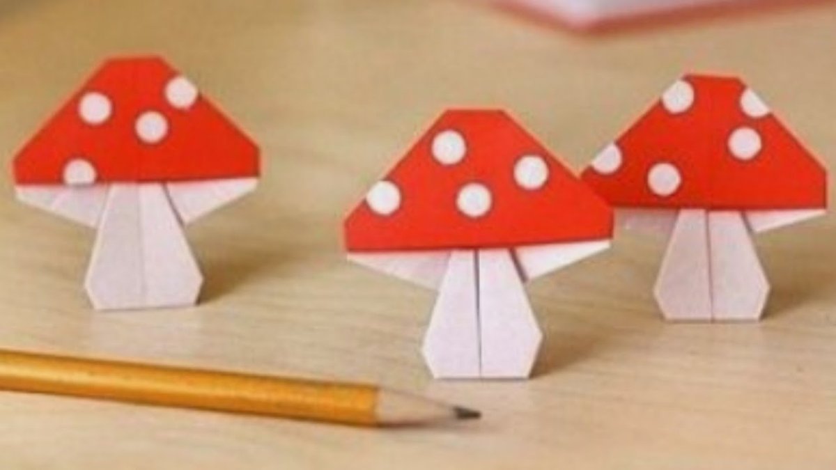 Поделка мухомор из бумаги