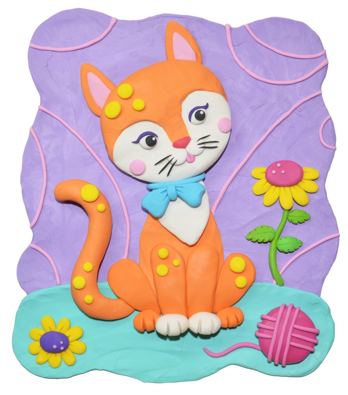 Поделки из пластилина кошки