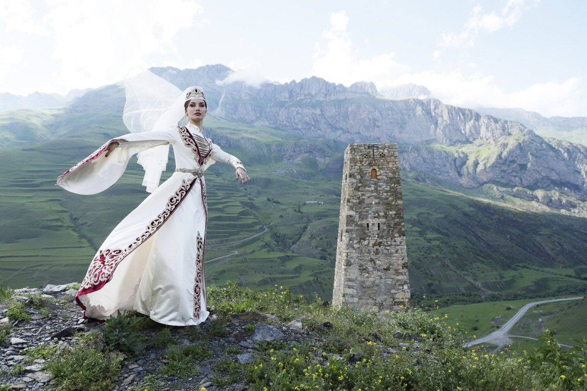 Дагестанское свадебное платье