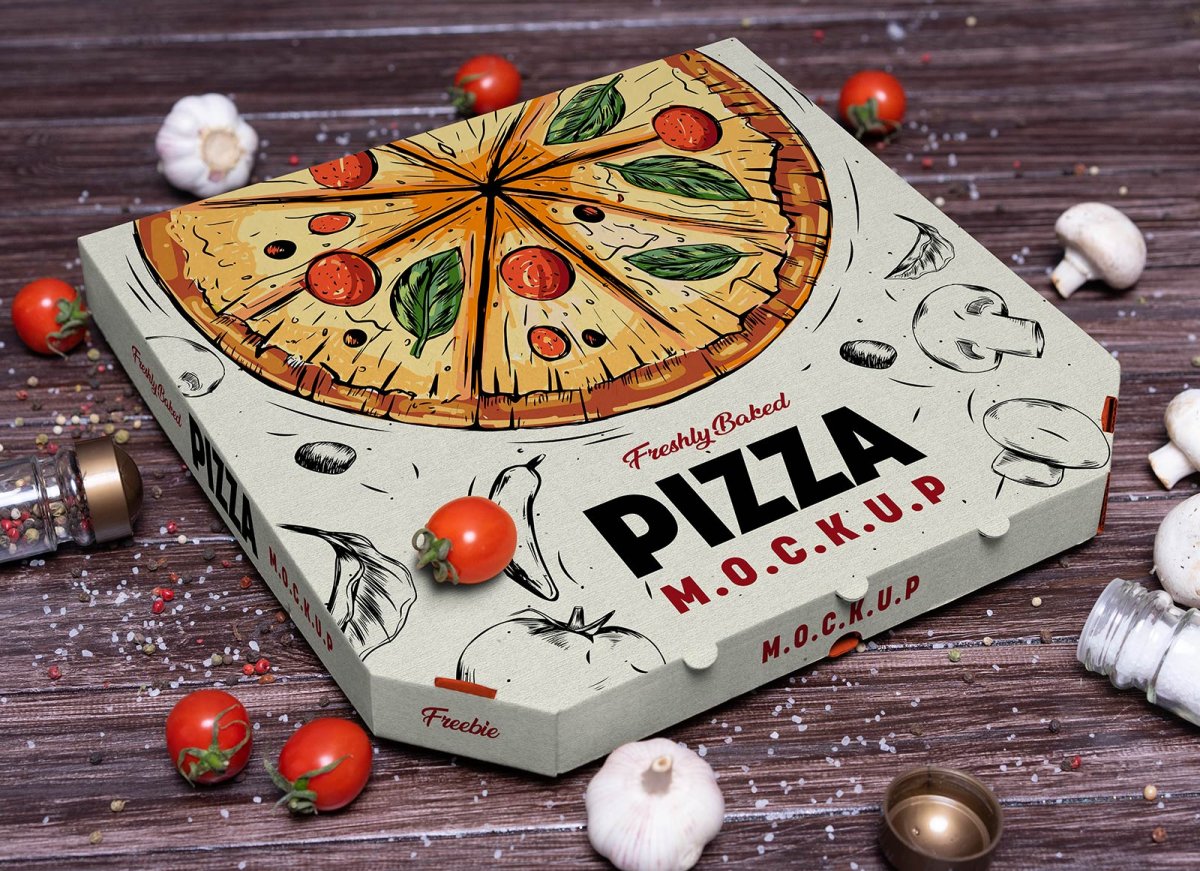 Pizza Boxes Design Merry Christmas