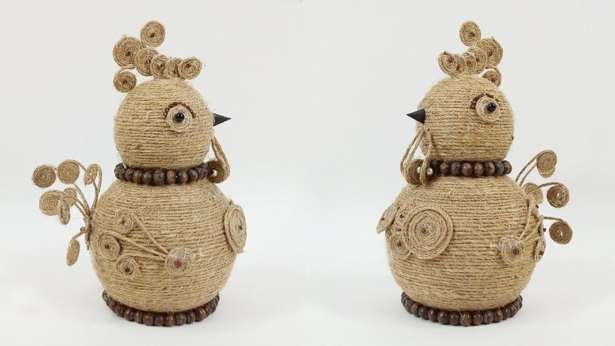 Игрушки из джутового шпагата